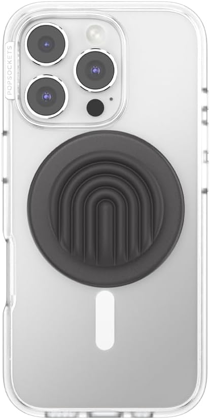 PopSockets Phone Grip for MagSafe, Magnetic Holder, Phone Stand, Brown - Curves Slate
