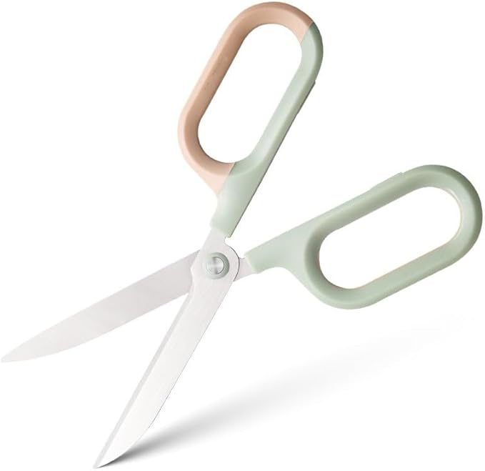 Multipurpose Office Craft Scissors for DIY Art and Craft,Comfort-Grip Handles, Sturdy Sharp Scissors (Green)