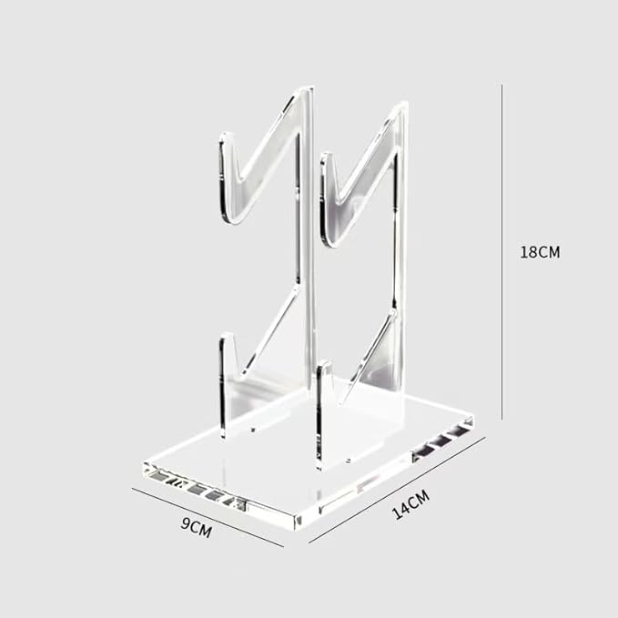 Game Controller Holder 2 Tiers - Universal Dual Controller & Headphone Stand, Acrylic Clear Display Stand Compatible with Nintendo Switch, Xbox, PS5, PS4 - Desk Mounts