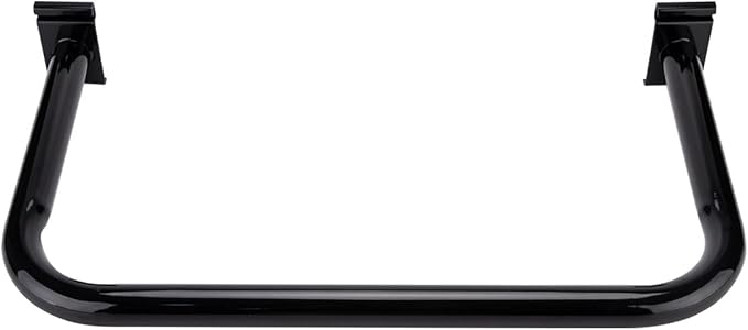 SSWBasics U-Shaped Black Hangrail for Wire Grid - For Grid Wall or Slat Grid - Sleek Black U-Shaped Hangrail Grid Wall Accessory - Stylish Wire Grid Wall Accessories for Organized Displays