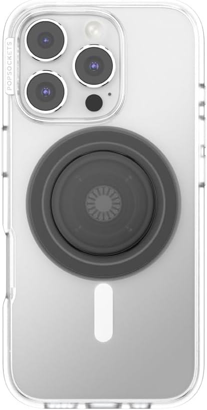 PopSockets Phone Grip for MagSafe, Magnetic Holder, Phone Stand, Black - New Essentials