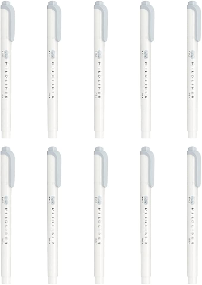 Zebra B-WKT7-MCGR Highlighter, Mild Cool Grey, 10 Count