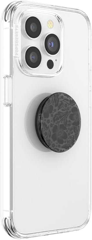 PopSockets Adhesive Phone Grip, Holder, Phone Stand, Plant-Based - Black Lace