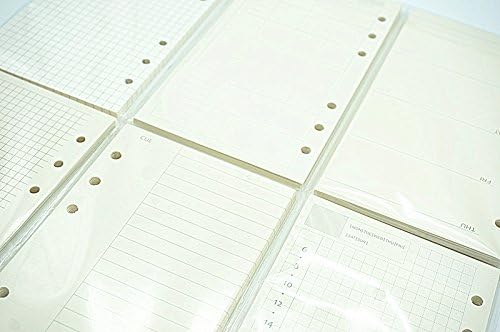 Harphia A6 Planner Refills Set 11 Packs Spiral Notebook Inserts for 6 Ring Binder, for Filofax/Personal Journal,45sheets/pack, total 495sheets (A6 3.74 x 6.77'',Full Set 11 pcs)