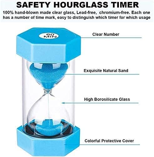 Sand Timer 2 Minute Hourglass SuLiao, Large Colorful Plastic Sand Clock 2 Min Sand Watch Sandglass for Kids, Games, Decor, Kitchen, Classroom, Toothbrush Timer Blue