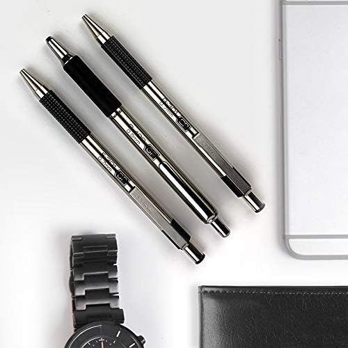 Zebra Pen G-301 Retractable Gel Pen, 0.7mm Medium Point, Stainless Steel Barrel, Textured Grip, Easy Glide Ink Provides a Smooth and Skipless Writing Experience, Blue Ink, 12-Pack (41320)