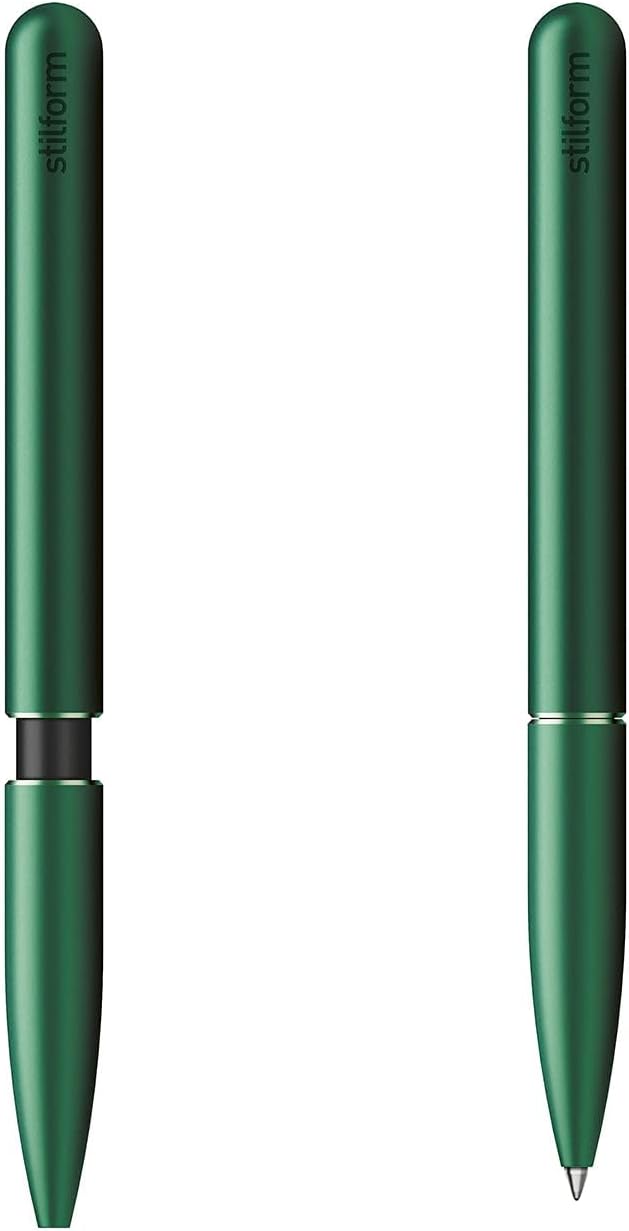 Ballpoint Pen - Precision Milled Aluminum with Magnetic Closure Mechanism and Superior Schmidt Refill - Award Winning Design (Aurora Green)