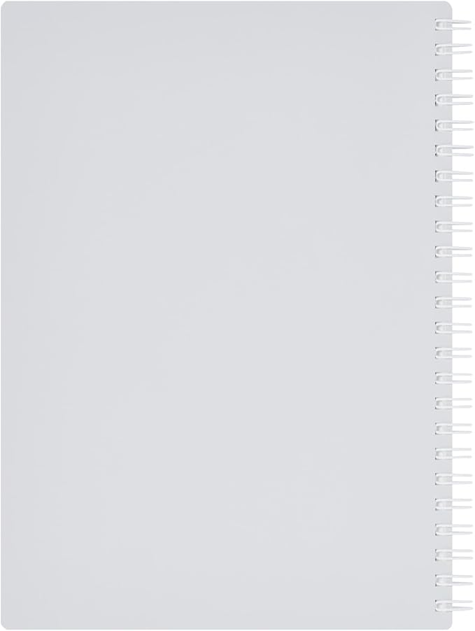 Maruman MNEMOSYNE Soft Cover Notebook 8.27 x 5.83 Inches (A5), 7mm ruled 24-line, 80 Sheets, Light Gray, 1 ea. (N295-51)