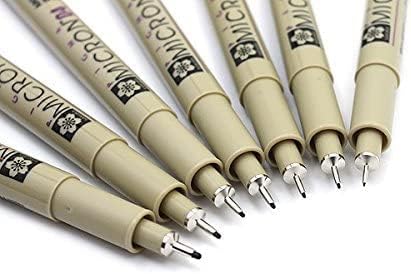 Sakura Pigma Micron fineliner pen 10 piece black ink colour drawing set