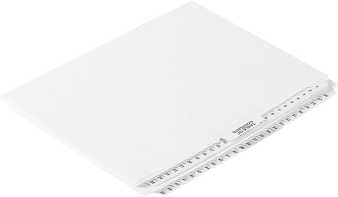 Exhibitindexes® Numbered Dividers 1-50 Punched - AVE Style Bold Tabs - Side Collated Exhibit Tabs - Made in The USA | Letter Size - 1-50 - Sets (Pack of 3)