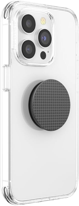 PopSockets Adhesive Phone Grip, Holder, Phone Stand, Black - Knurled Texture Black