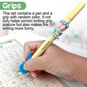 Magical Handwriting Workbooks Handwriting Practice Copybook Aid Magic Pen Reusable Copybook Grooves Template Design for Children Books Suitable for Children's Learning Valentine Gifts for Kids