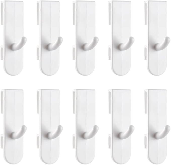 10 Pcs Gridwall Hooks, ABS Resin Grid Hooks Hanger, Retail Panel Hooks, Utility Hook, Shelf Hook, Slatwall Hangers, Panels Display Racks for Hanging Clothes Keys Umbrellas Hats