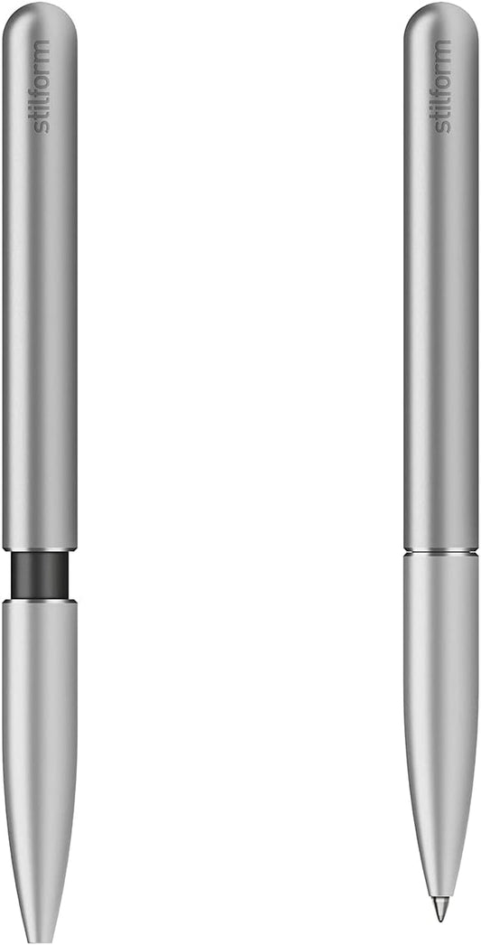 Ballpoint Pen - Precision Milled Aluminum with Magnetic Closure Mechanism and Superior Schmidt Refill - Award Winning Design (Comet Grey)