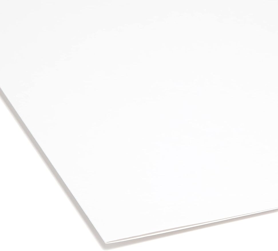 Smead Standard File Folders, 100 Count, White, 1/3-Cut Tabs, Letter Size (12843)