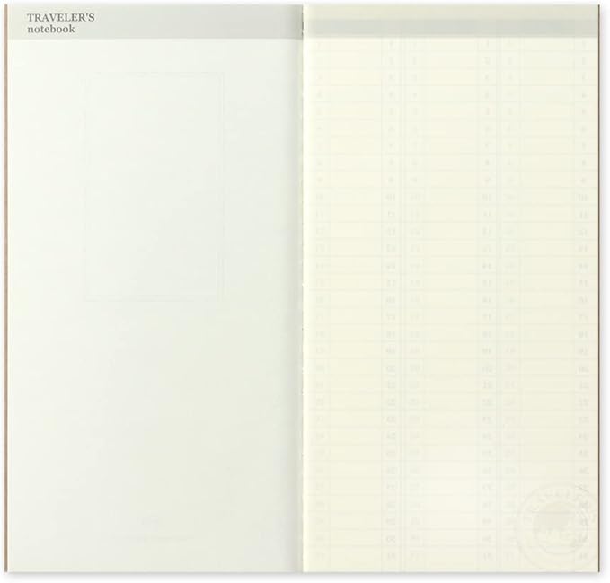Traveler's Notebook, Refill, Vertical Weekly Free, Regular Size, 14379006