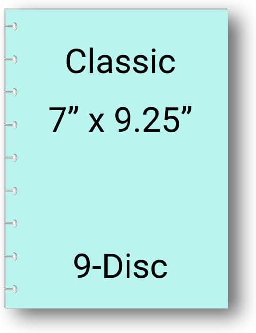 Undated Weekly Planner Inserts, Fits 9 Disc Medium Size Planners Calendar Refills Weekly Calendar Inserts, Undated Weekly Planner (9 Disc Classic)