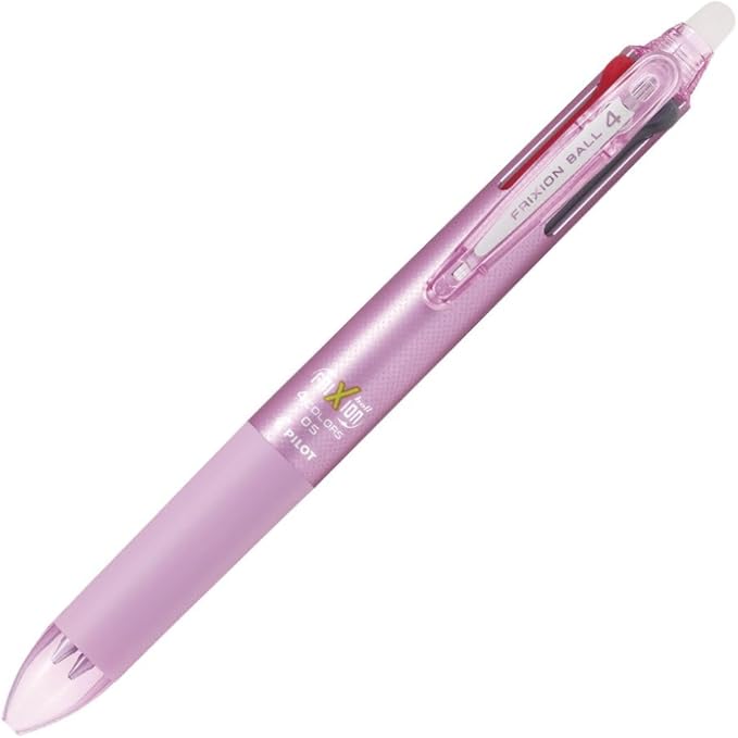 Pilot Frixion 4 Color Ballpoint Pen, Pink Body (LKFB-80EF-P)