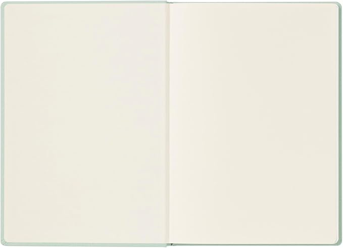 Maruman Mnemosyne Dot Grid Journal- A5, 8.5" x 6.02", 120 Sheets / 240 Pages, 5mm Doted Notebook, Book-bound With Premium Mint Green Hardcover, Includes Bookmark & Elastic Closure, Made in Japan