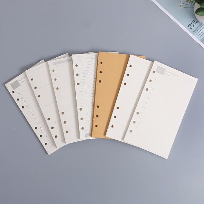 A7 Planner Refill, 3 Pack 135 Sheets/270 Pages Planner Inserts Thick Refillable Paper, 6 Ring Filler Inserts Loose Leaf Dairy Refill for 6 Hole Binder Journal Notebook(4.72'' x 3.34'')