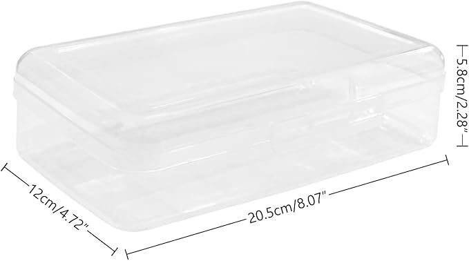 Large Capacity Clear Pencil Case, Plastic Pencil Boxes Stackable Design, Supply Boxes for Kids Boys School Classroom,1 Pack