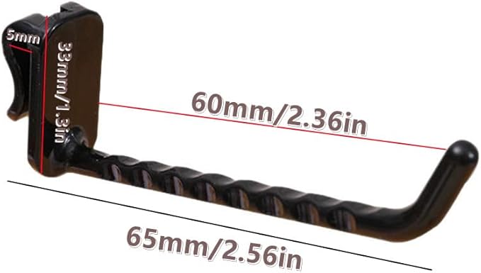 12 Pcs Grid Wall Hooks - Black Plastic Utility Hooks for Hanging, Ideal for Garage, Warehouse, Shop & Home Organization