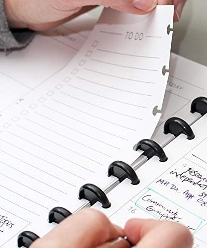 BetterNote Keeping Track Refill Pages for Discbound Notebook, Habit Tracker, Fits Disc TUL, Daily Weekly To Do, Happy Planner, ARC, Levenger Circa, Talia (Whimsy- 6 months, 11-Disc, 8.5"x11")