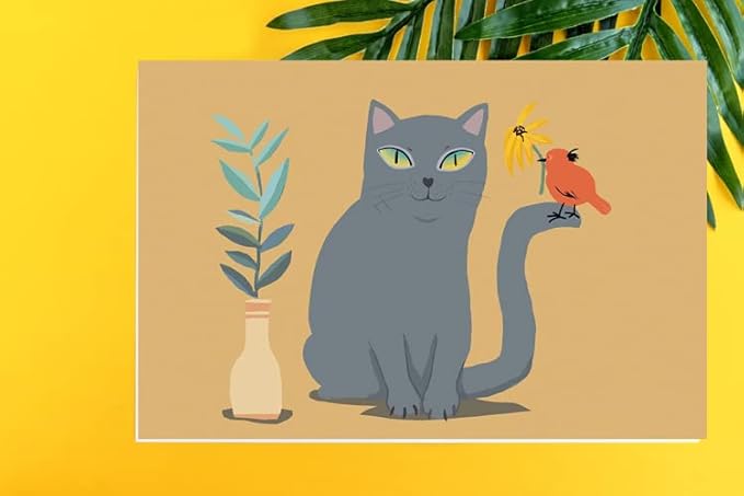 40 Greeting Cards, Blank Thank You Cards With Envelopes Cute Cat Bulk Note Cards Stationery Box Set For All Occasions Birthday Thank You Wedding and More.Cat greeting cards (Huge Variety)