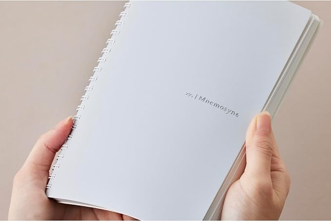 Maruman MNEMOSYNE Soft Cover Notebook 8.27 x 5.83 Inches (A5), 7mm ruled 24-line, 80 Sheets, Light Gray, 1 ea. (N295-51)