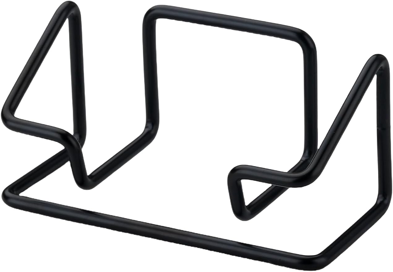 Business Card Holder for Desk, Cute Metal Card Organizers and Office Desk Accessories for Men and Women (Black)