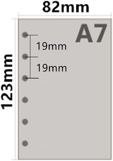 A7 Cornell Design Planner Refill 6 Holes Notebook Binder Refills, A7 College Rule Note Linned Planner Inserts for Filofax 100gsm Paper Pocket Size, 4.84 x 3.23'', Harphia