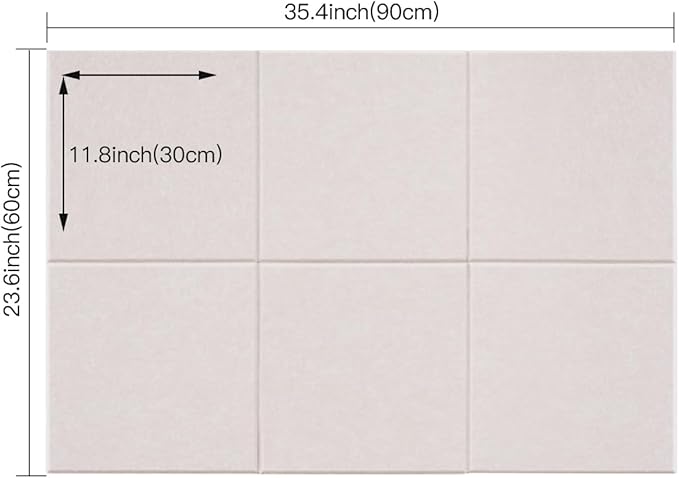 Large Cork Board Alternative, 11.8''x11.8'' 6 Pack Felt Bulletin Board with Safe Removable Adhesive Tabs, Connectable Felt Wall Tiles Bulletin Boards Cork Boards for Walls Pin Board Tack Board-Pink