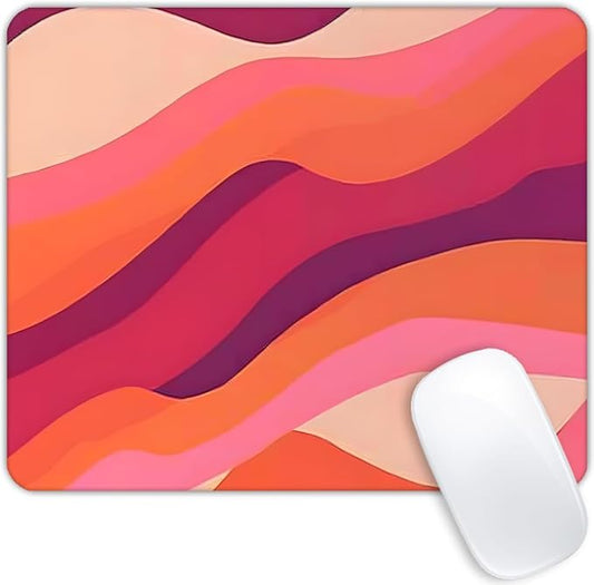 Pink Colorful Waves Abstract Swirls Mouse pad Non-Slip Rubber Base Mouse Pads for Computers Laptop Office Desk Accessories Mouse pad