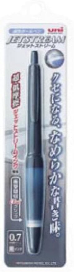 Uni Alpha-Gel Jetstream 0.7 mm Ball Point Pen, Black Body, Black Ink (SXN1000071P24)