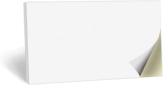 321Done 2-Part Blank Carbonless Pad, 3.4x5.5 Landscape, Made in USA, Pocket Size Carbon Copy Memo Scratch Note Pad, Sketchbook, Sales Book for Craft Boutique Business (50 Sets) White/Yellow