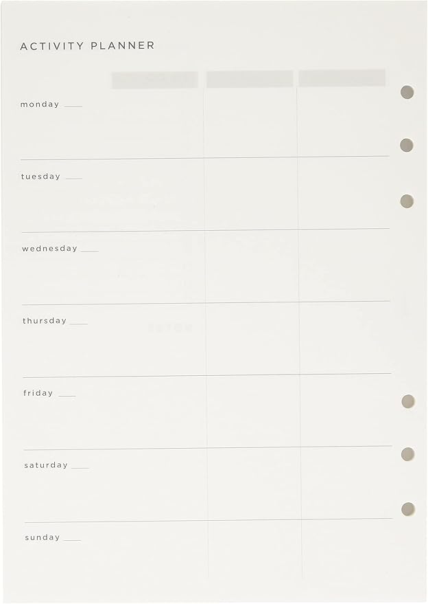 2021 Filofax A5 Organiser Activity Planner Refill