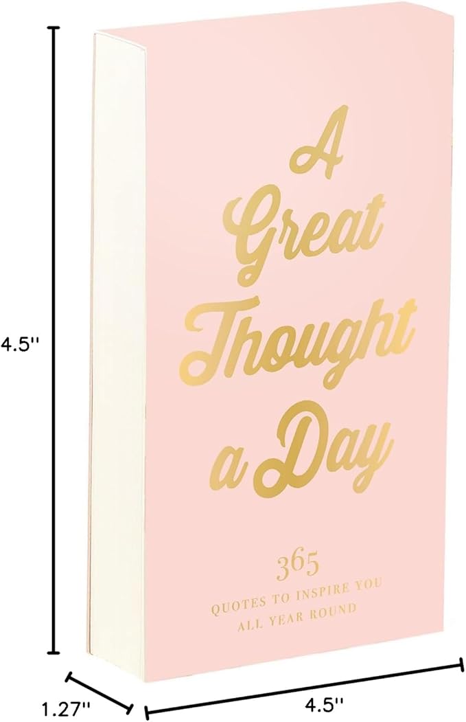 WORLD TRAVELER A Thought a Day List Pad with 365 Inspirational Quotes for Notes, Memos - A Year of Positive Thinking, To Do List Notepad, Size 5X8, 5X8 Pink