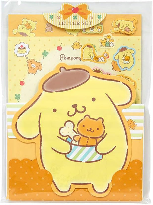 Sanrio 493881 Character Letter Set, Pom Pom Pudding, Package (approx.): Width 6.3 x Depth 0.3 x Height 8.7 inches (16 x 0.8 x 22 cm)