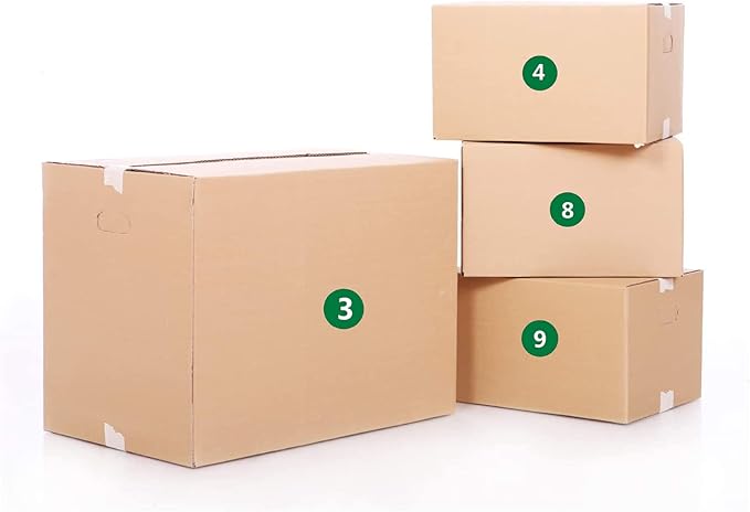 NAVADEAL 2" & 3” Round Number 1-50 Adhesive Stickers in Blue, Red, Black, Green - Inventory Storage Labels, Great for Marking Bins or Toolbox for Daily Use in School, Office, Workshop