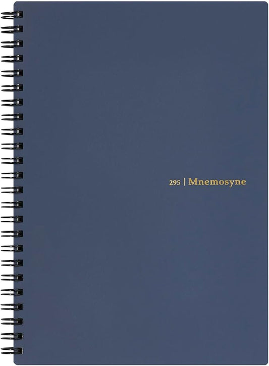 Maruman MNEMOSYNE Soft Cover Notebook 8.27 x 5.83 Inches (A5), 7mm ruled 24-line, 80 Sheets, Navy, 1 ea. (N295-72)