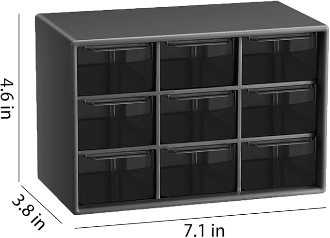 6 Pcs Small Drawer Organizer for Desk, Mini Desktop Drawer Organizer with 9 Clear Drawers, Plastic Desktop Craft Storage Box for Desk Office School Home 7.1" x 3. 8" x 4.6" (Multicolored)