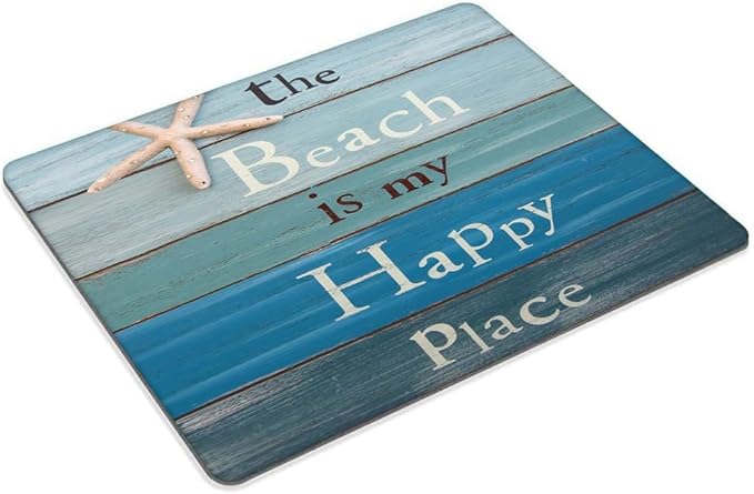 Beach Inspirational Quote on Wood Mouse pad Customized Mousepad Non-Slip Rubber Base Mouse Pads for Computers Laptop Office Desk Accessories Mouse pad
