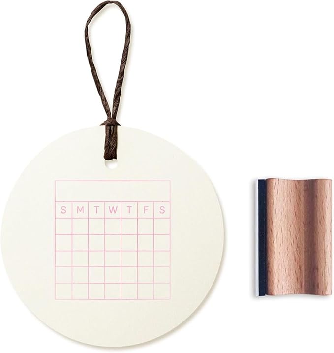 Goal Habit Tracker Rubber Stamp, 1-1/3 Medium Stamp for Scrapbooking Card Making Crafting