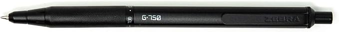 Zebra Pen – STEEL Series Premium Gel Pen – G-750 Retractable, 0.7mm Medium Point Black Ink, Rapid Dry Ink, Comfort Knurled Grip, Black Brass Barrel, Refillable, Japanese Craft Detail, 1-Pack (49811)