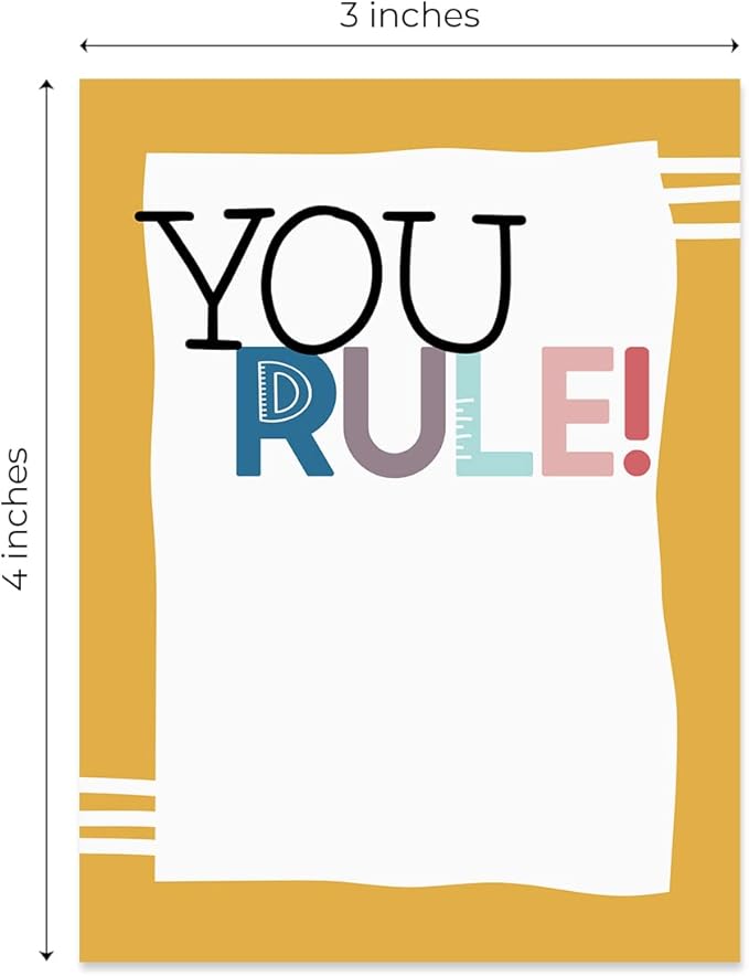 Modern Teacher Sticky Note Pads / 3" x 4" Education Sticky Notes/Set of 6 Pads/Empowering Quotes Teacher Gift/Made in USA