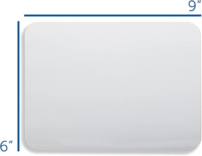 Flipside Products 6" x 9" Two-Sided Dry Erase White Boards, Classroom Pack, Double Sided Lapboard for Class, Reusable for Group Participation - 24 Pack