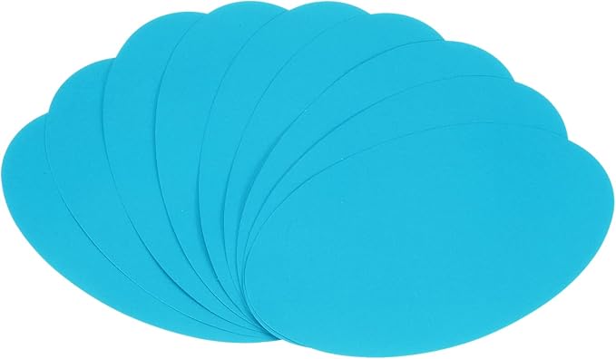 MECCANIXITY 10 Inch Oval Card Stock, 30 Pcs Colored Cutouts Paper Thick Cardstock Coaster for DIY Craft Projects Classroom Bulletin Board Decor, Blue