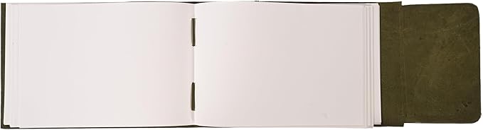 Leather Journal Daily Travel Diary, Handmade Vintage Bound Rustic Notebook, Genuine Buffalo Leather-Premium Quality Lined/Unlined, Brown/Cream,Deckled Edged Paper/Antique key, Art Sketchbook, Brown (7x10 Inches - Cream Unlined Green)
