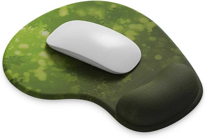 Office Mousepad with Gel Wrist Support - Ergonomic Gaming Desktop Mouse Pad Wrist Rest - Design Gamepad Mat Rubber Base for Laptop Computer -Silicone Non-Slip Special-Textured Surface (12SereneF)