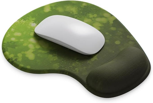Office Mousepad with Gel Wrist Support - Ergonomic Gaming Desktop Mouse Pad Wrist Rest - Design Gamepad Mat Rubber Base for Laptop Computer -Silicone Non-Slip Special-Textured Surface (12SereneF)